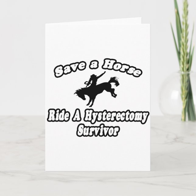 Spara Horse, Ride Hysterektomi Survivor Kort (Framsida)