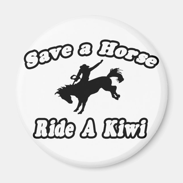 Spara Horse, Ride Kiwi Magnet (Framsidan)