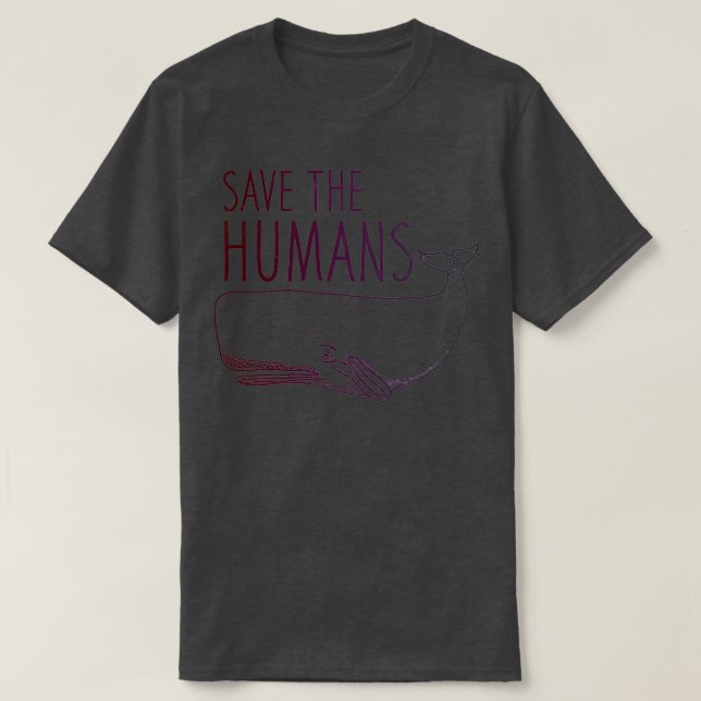 Spara Humans Whale T Shirt (Design framsida)