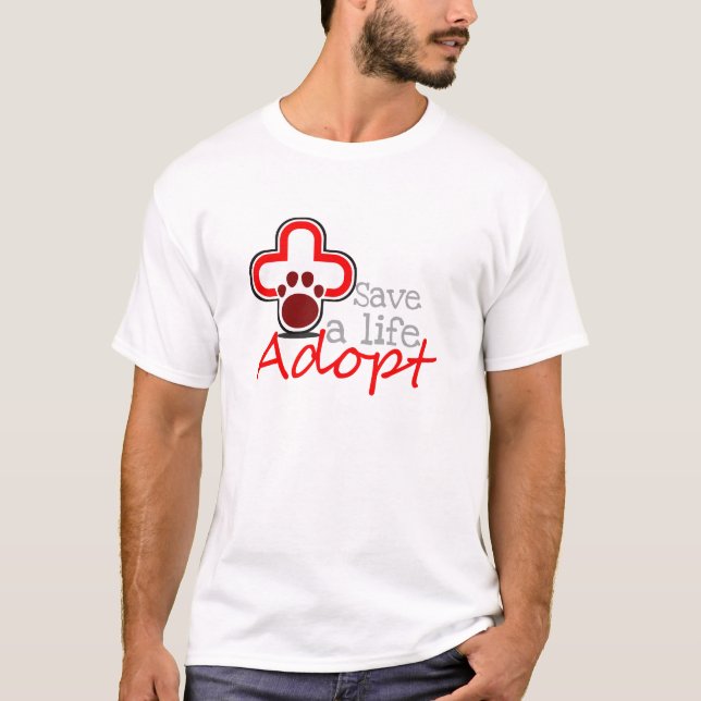 spara i ett liv t-shirt (Framsida)