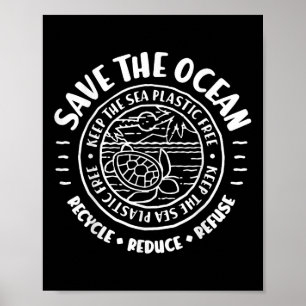 Spara i havet, miljöskydd, dyuba Di Poster