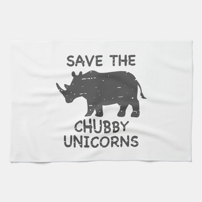 Spara i knubbigets unicorns - Välj bakgrund färg Kökshandduk (Horisontell)