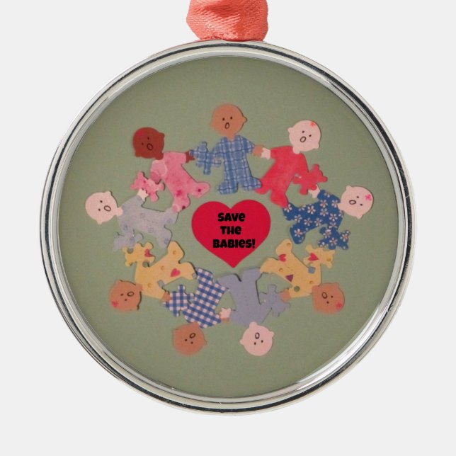 SPARA i SPÄDBARN Julgransprydnad Metall (Framsidan)