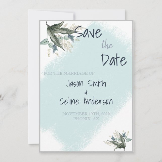 Spara inbjudan till datumbröllop (Framsida)