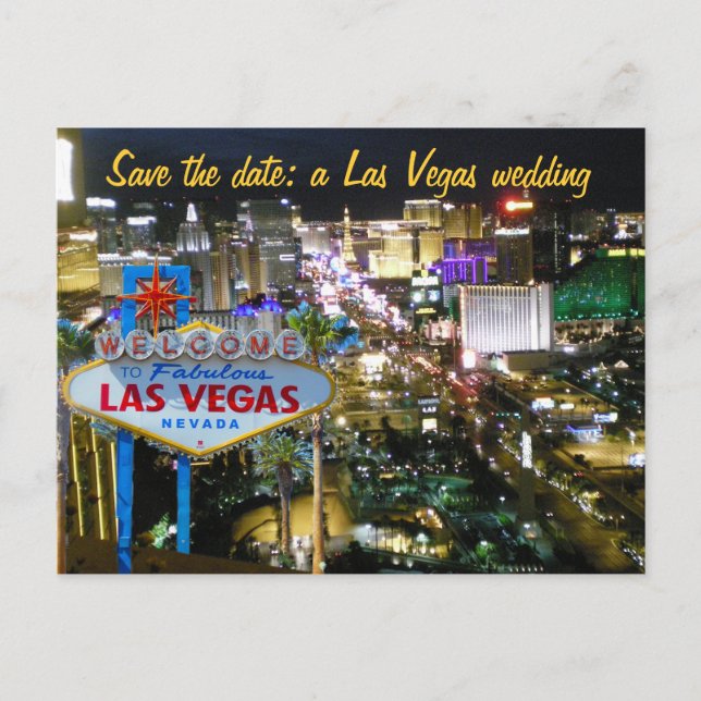 Spara inbjudan till Las Vegas-bröllop (Framsida)