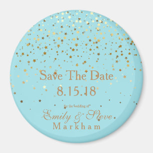 Spara ingivet Golden Stars Magnet-Aqua Magnet