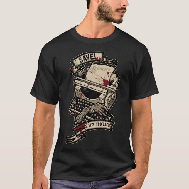 Spara innan det är för sent present vänner t shirt (Framsida)