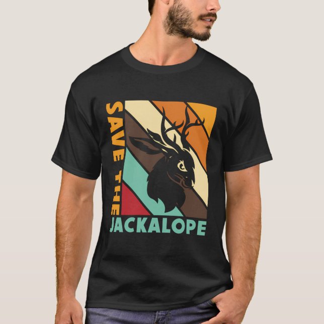 Spara Jackalope Funny Cryptid Jackkanit Rabbit T Shirt (Framsida)