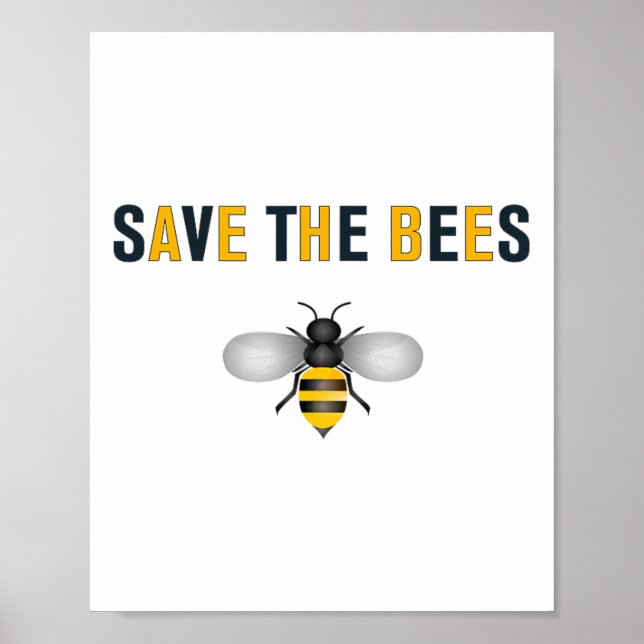 Spara Jorddagen för bin Räddar planetna gåva Poster (Framsidan)