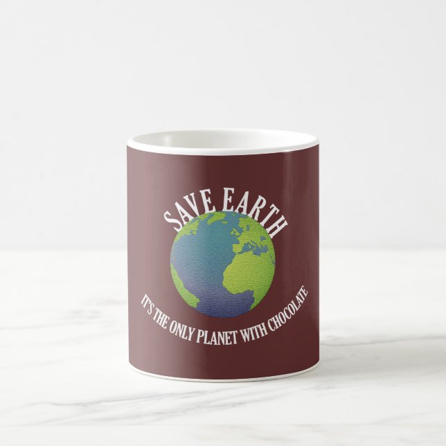 spara jorden är den enda planeten med choklad kaffemugg (Center)