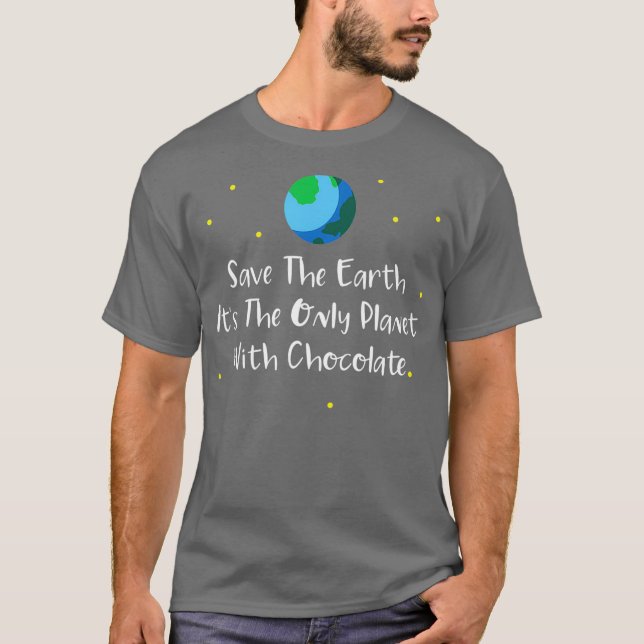 Spara jorden är den enda planeten med t shirt (Framsida)