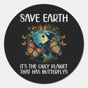 Spara Jorden Det är den enda planeten som har Butt Runt Klistermärke