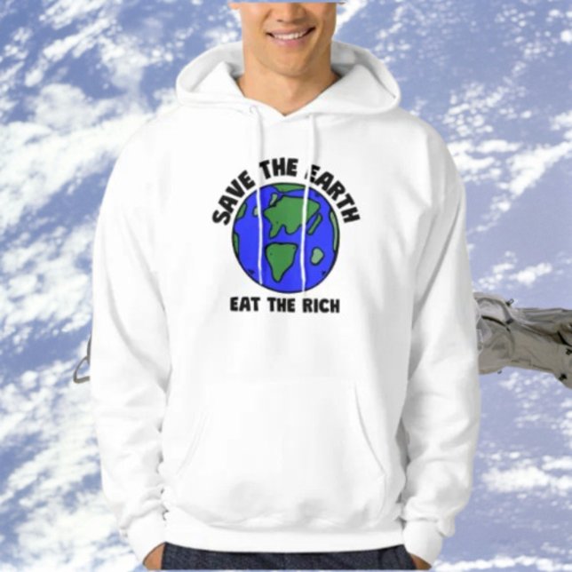 Spara Jorden Eat Riken | Bold Slogan Hoodie (Skapare uppladdad)