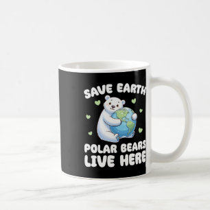 Spara Jorden Polarna Bears lever här Jorden Day Kaffemugg