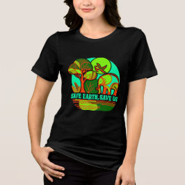 Spara jorden, rädda oss Elefant Earth Day T-shirt