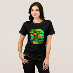 Spara jorden, rädda oss Elefant Earth Day T-shirt