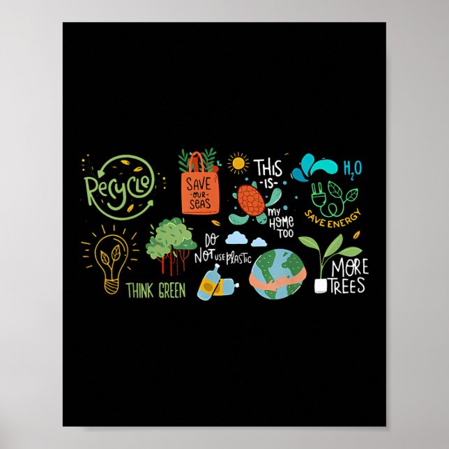 Spara Jordens Dag Återvinn Planet Miljö Pr Poster (Framsidan)