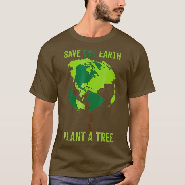 Spara Jordverket A Träd Environment World T Shirt (Framsida)