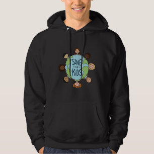 Spara Kids Räddat planetna Grönt Hoodie