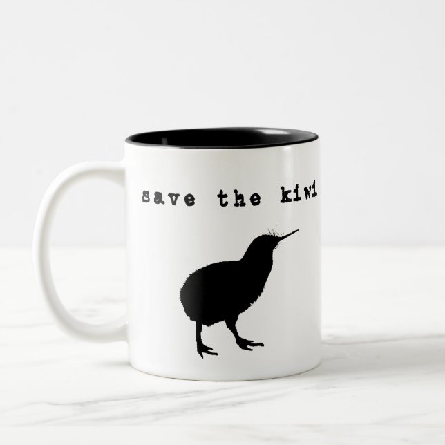 Spara Kiwi Nya Zeeland Kaffe Mugg (Vänster)