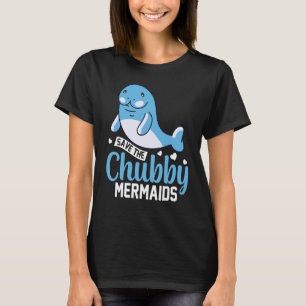 Spara Knubbiget Sea Cow Sjöjungfruars Manatee Floa T Shirt