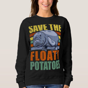 Spara Knubbiget Sjöjungfru Manatee för flytande po T Shirt