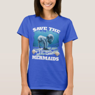 Spara Knubbiget Sjöjungfruar Manater T Shirt