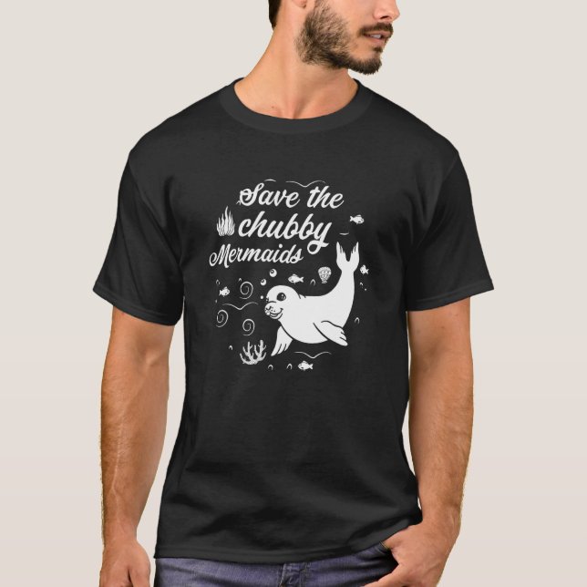 Spara Knubbiget Sjöjungfruars Funny Kärlek Manatee T Shirt (Framsida)