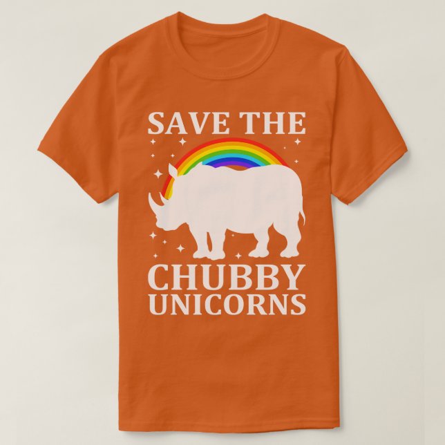 Spara Knubbiget Unicorns Funny Rhino T Shirt (Design framsida)