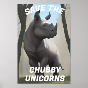 Spara Knubbiget Unicorns’ Lustiny Poster