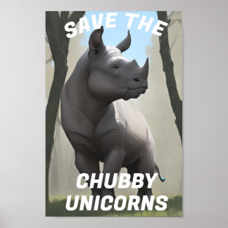 Spara Knubbiget Unicorns’ Lustiny Poster