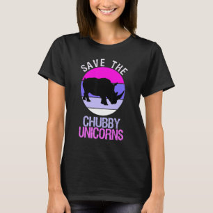 Spara Knubbiget Unicorns Retro Stil Rhino 1 T Shirt