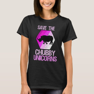 Spara Knubbiget Unicorns Retro Stil Rhino T Shirt