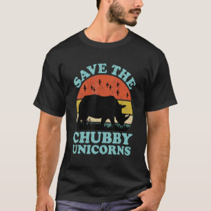Spara Knubbiget Unicorns Rhino Animal Höger Acti T Shirt