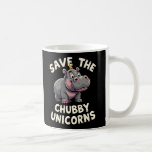 Spara Knubbiget Unicorns Rhino Animal Högers Kaffemugg