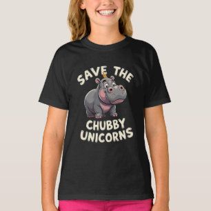 Spara Knubbiget Unicorns Rhino Animal Högers T Shirt