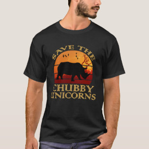 Spara Knubbiget Unicorns Rhino Animal Sunset Funny T Shirt