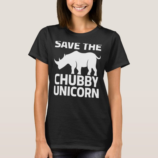 Spara Knubbiget Unicorns Rhino T Shirt (Framsida)