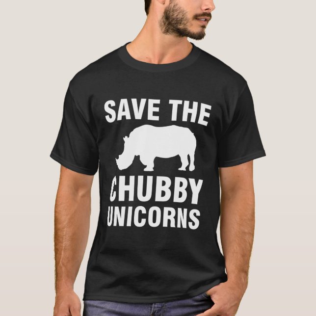Spara Knubbiget Unicorns T Shirt (Framsida)