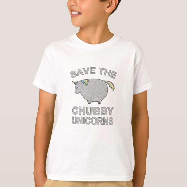 Spara Knubbiget Unicorns T-shirt (Framsida)