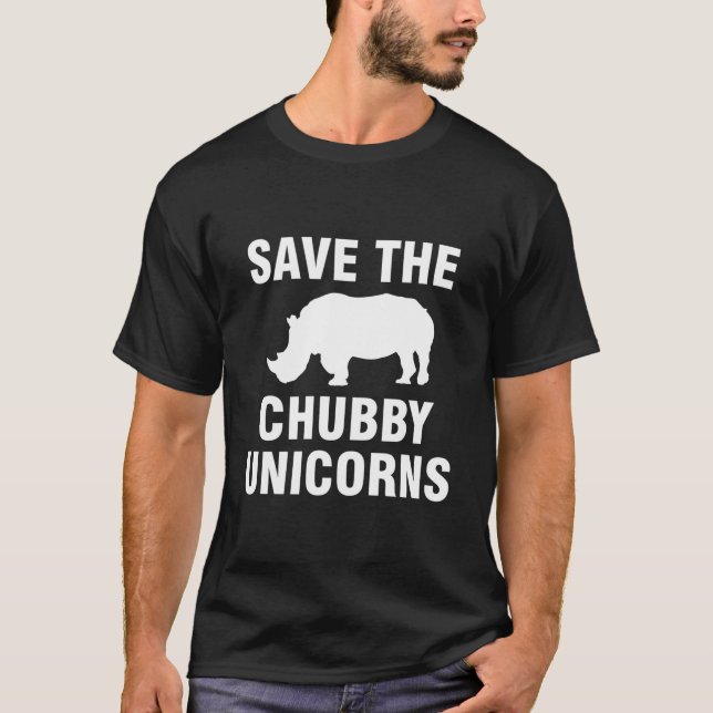 Spara Knubbiget Unicorns T Shirt (Framsida)