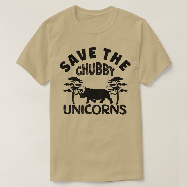 Spara Knubbiget UnicornsAnimal Högers T Shirt (Design framsida)