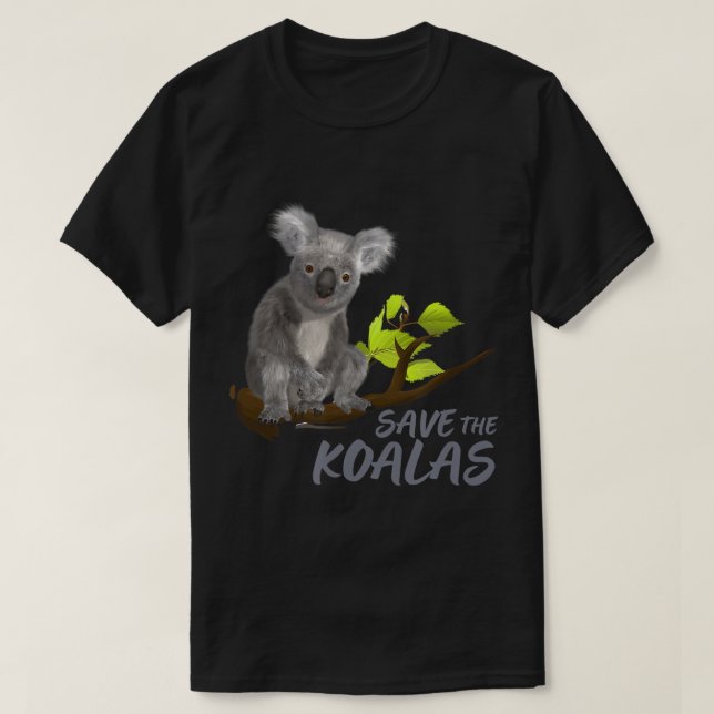 Spara Koalas-Animal Lover-Koala Bear Älskare T Shirt (Design framsida)