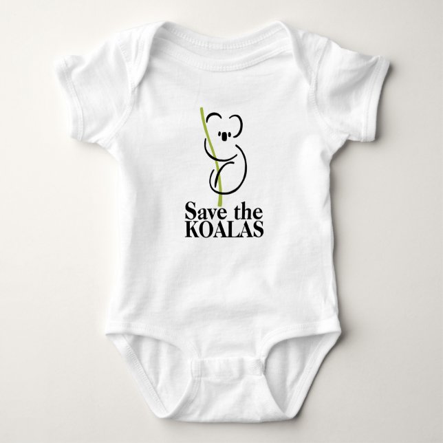 Spara Koalas Baby Sleeper T Shirt (Framsida)