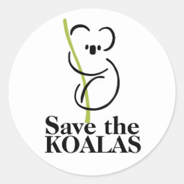 Spara koalor dekal runt klistermärke