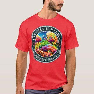 Spara korallrev djuphavs vatten vattenblått t shirt