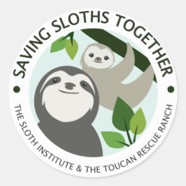 Spara kortplatser tillsammans | Logotyp Sticker Runt Klistermärke