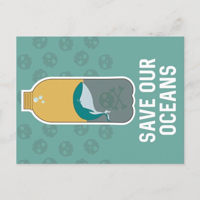 Spara Kunskap om klimatförändringarna i våra hav Helg Vykort (Framsida)