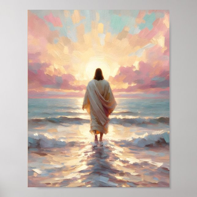 Spara Lamb - Jesus och Lamb Digital Christian W Poster (Framsidan)