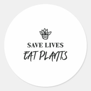 Spara lever i djurstallar Höger Vegan Runt Klistermärke